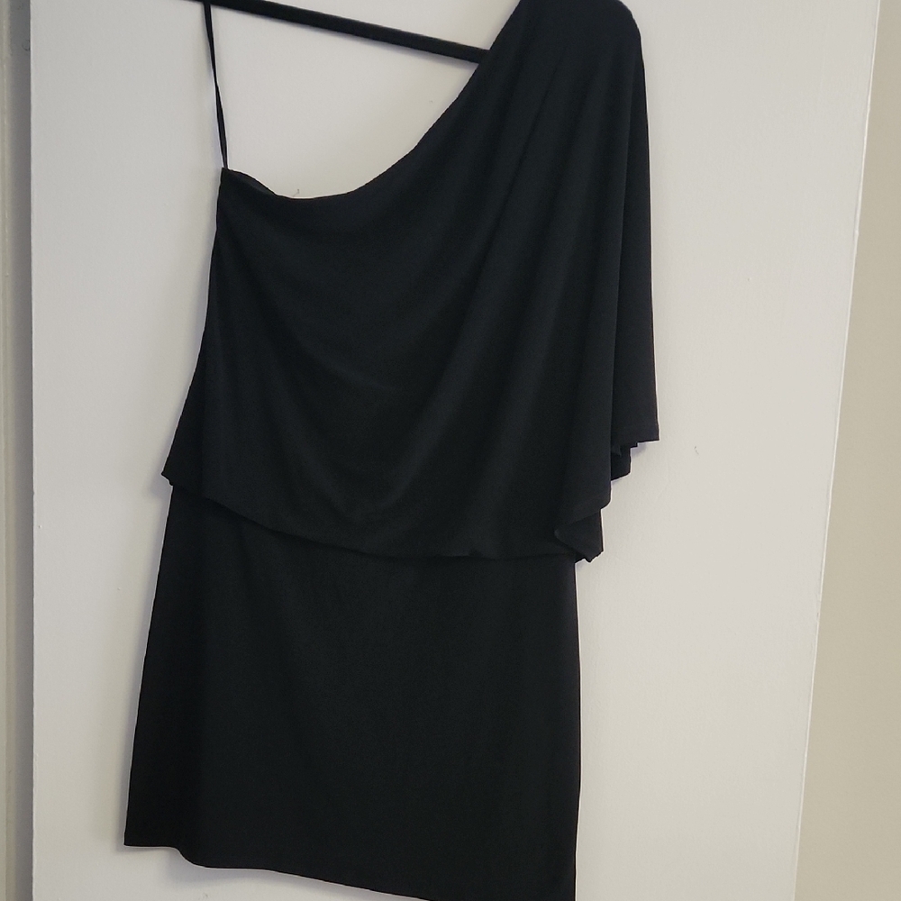 Jessica Simpson Chic Black One-Shoulder Dress